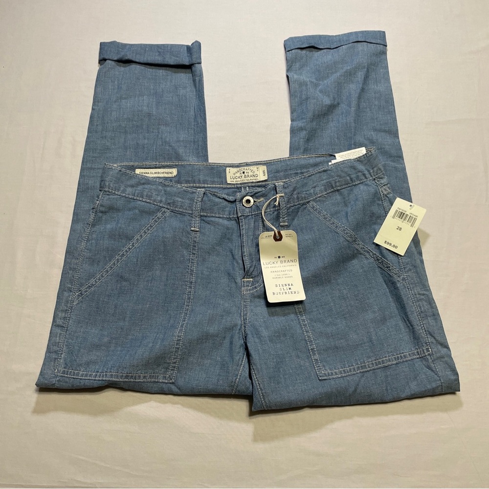 NWT Lucky Brand Women’s Size 6/28 Sienna Slim Boyfriend Pants Blue.